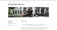 Desktop Screenshot of kempfhousemuseum.org
